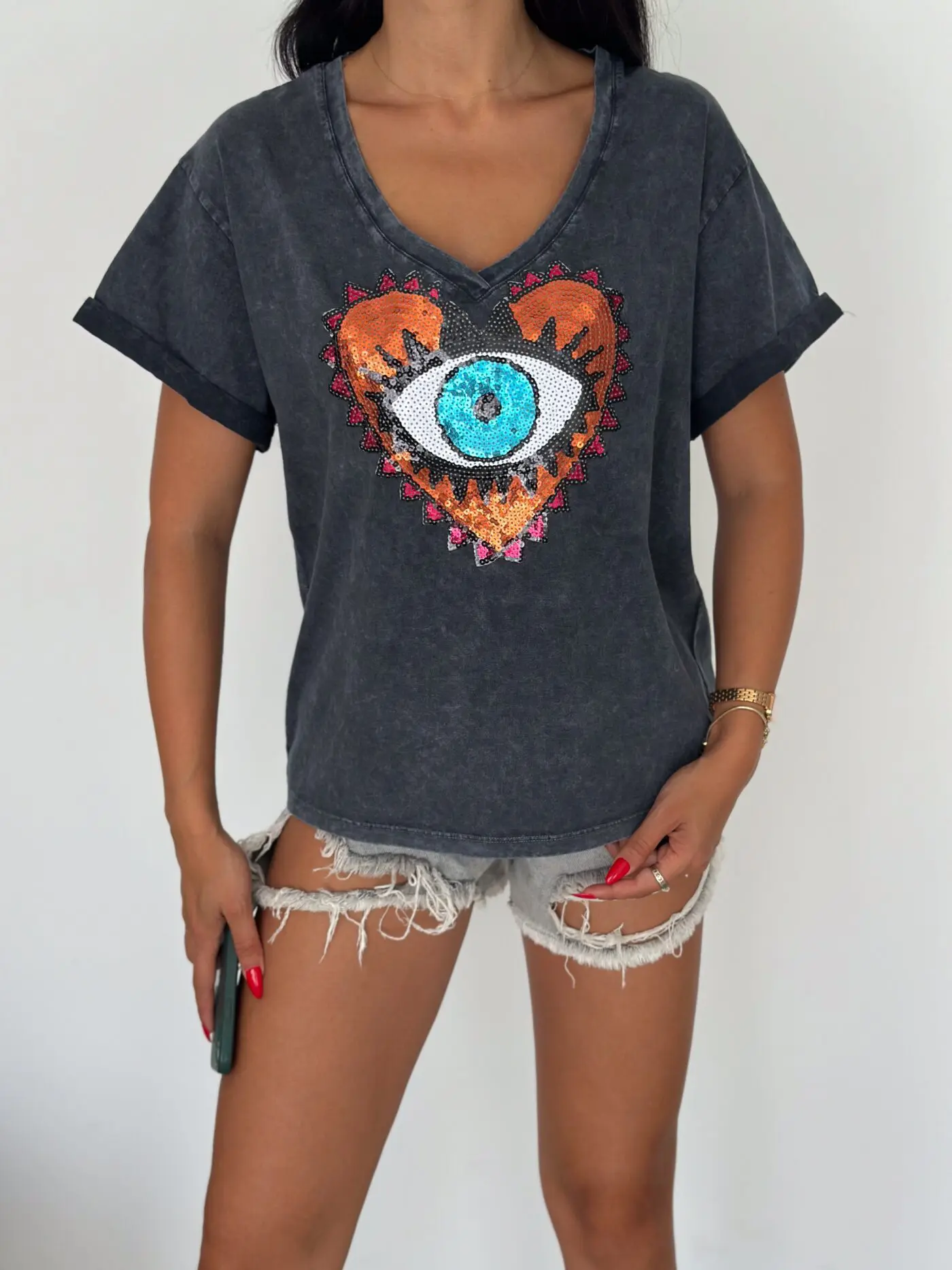 Guardian Heart Tee Grey