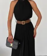 Chic Cinch Jumpsuit Black