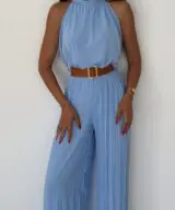 Chic Cinch Jumpsuit Blue