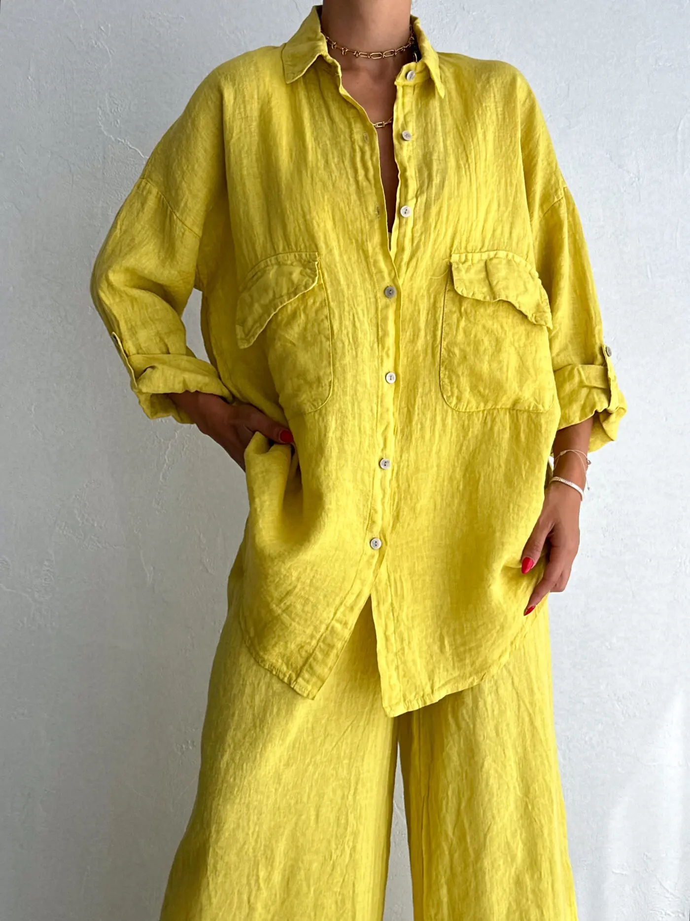 Sunlit Linen Set - Yellow