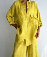 Sunlit Linen Set - Yellow