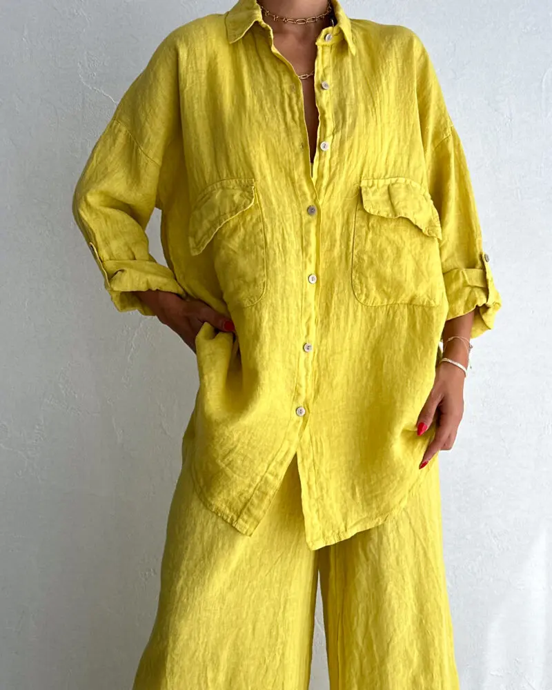 Sunlit Linen Set - Yellow